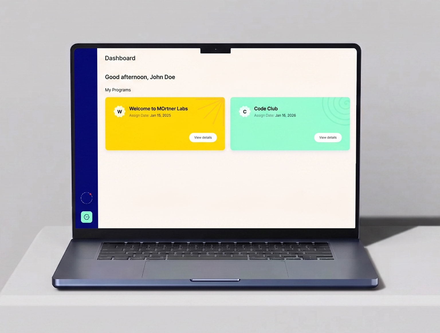 Custom student portal and dashboard software development for MOrtner Labs interactive education application designed by ImmensoTech