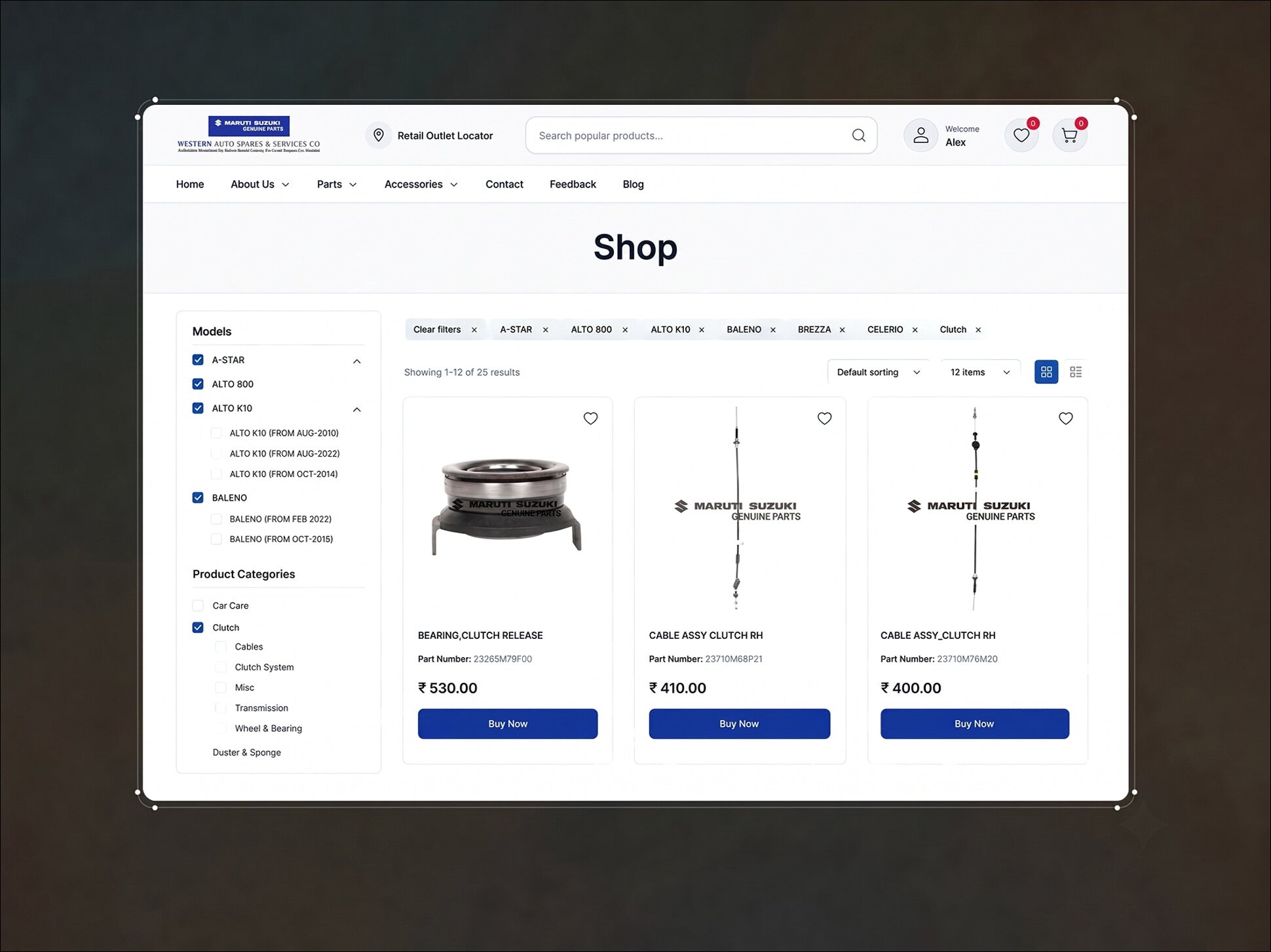 Custom front-end e-commerce development featuring multifaceted checkbox database filtering and product grid view architecture designed by ImmensoTech