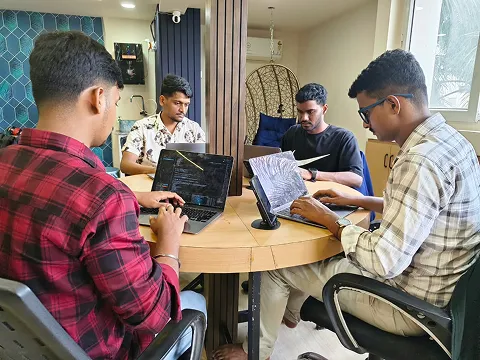 ImmensoTech software development team coding and collaborating on web and application projects